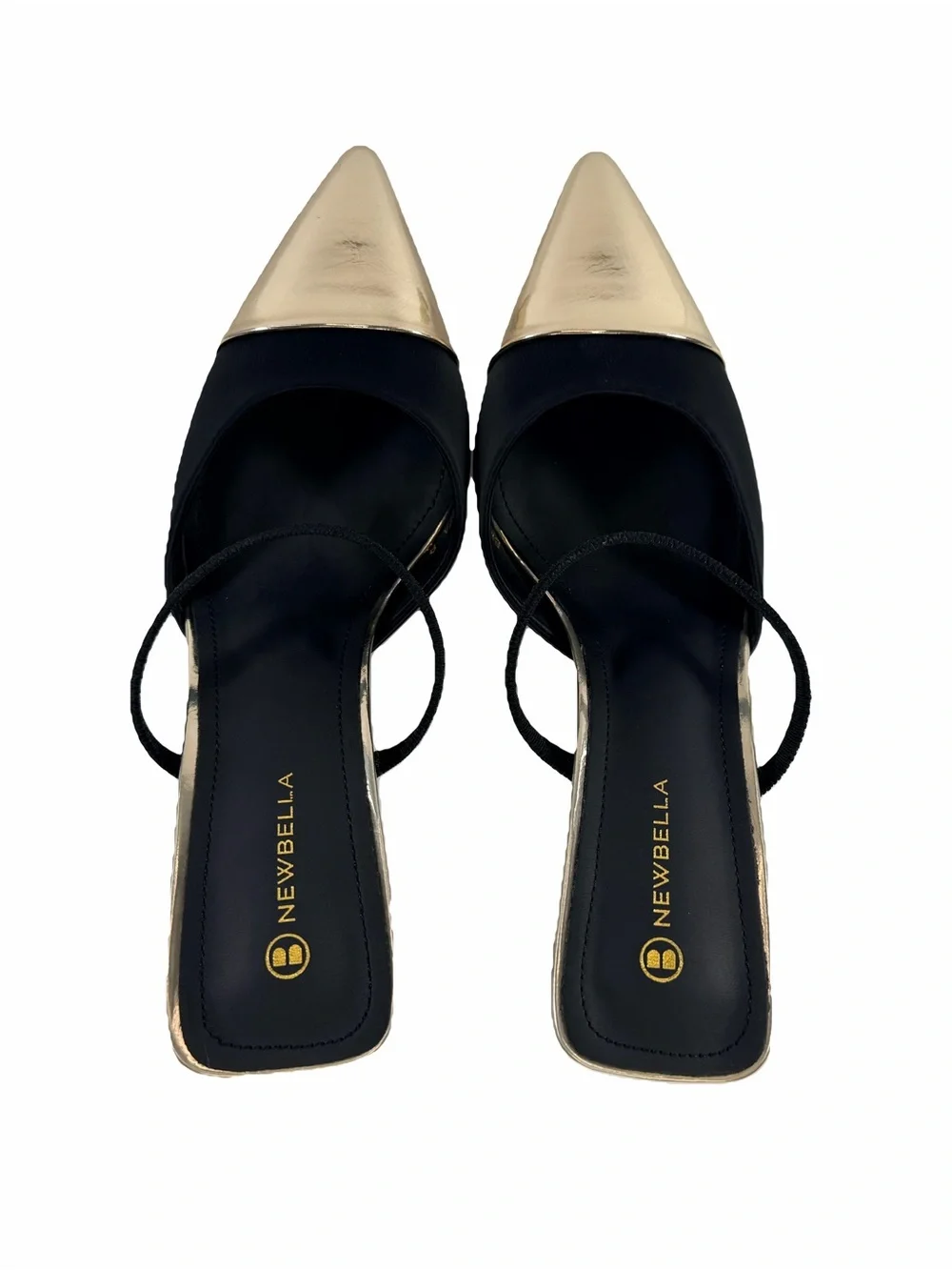 NWT NEWBELLA Pointed Toe Kitten Heel Mules Size 8